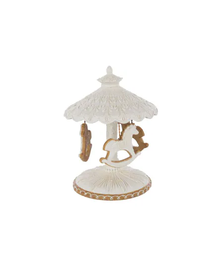 Carrousel de Chevaux Déco Danae 22cm Beige