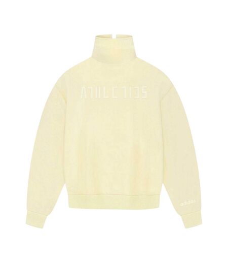 Sweat Manches Longues Sport Motif/style Logo Brodé Performance Femme Jaune Pâle Adidas
