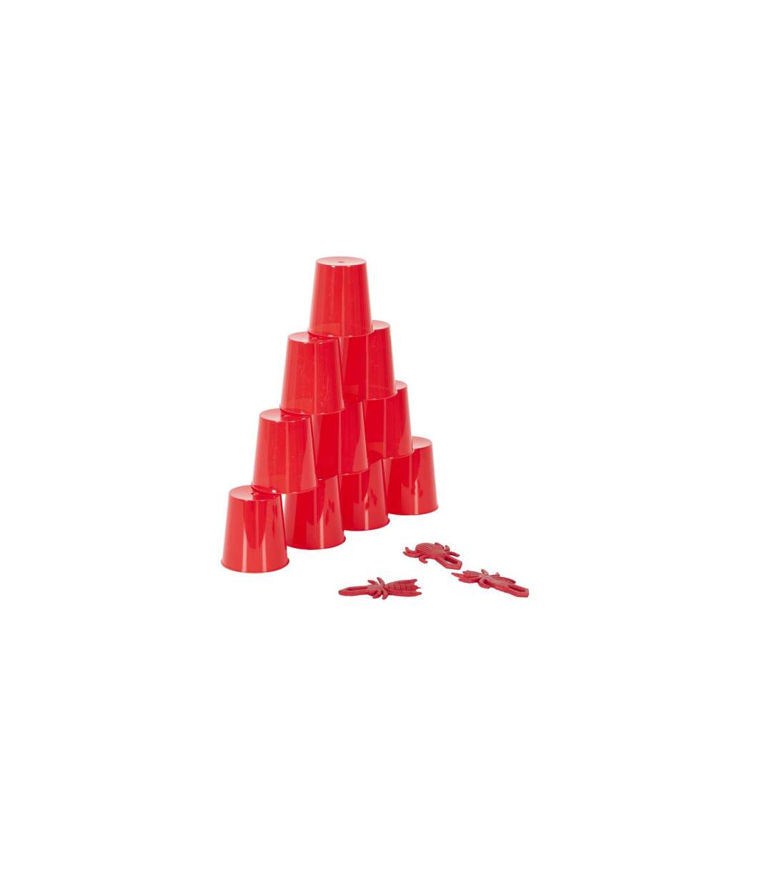 Mini-Jeu 10 Verres Chamboule-Tout 4cm Rouge-1