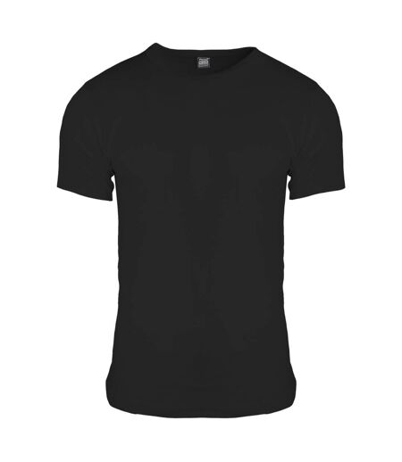FLOSO Mens Thermal Underwear Short Sleeve Vest Top (Viscose Premium Range) (Black) - UTTHERM108