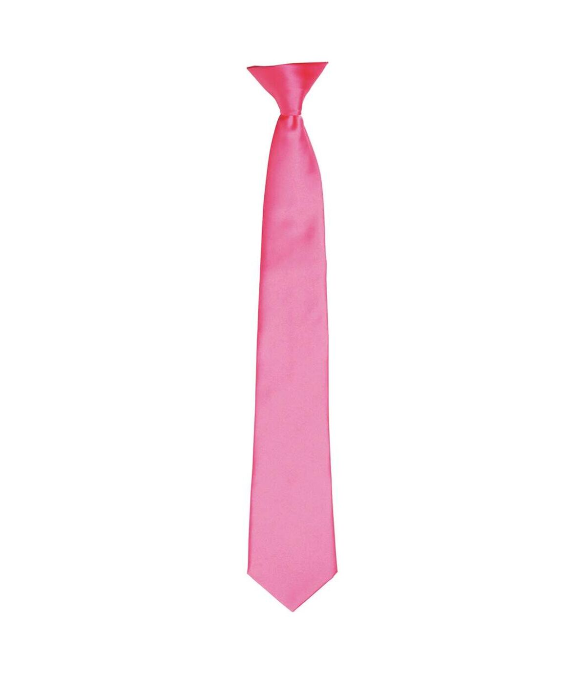 Premier Colours Mens Satin Clip Tie (Fuchsia) (One size) - UTRW4407