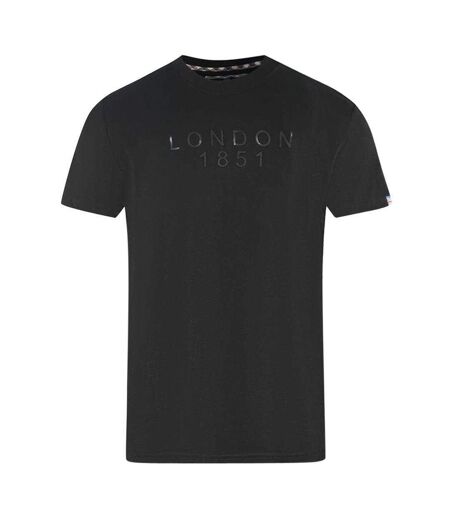 T-shirt Motif Logo London Homme Noir Aquascutum