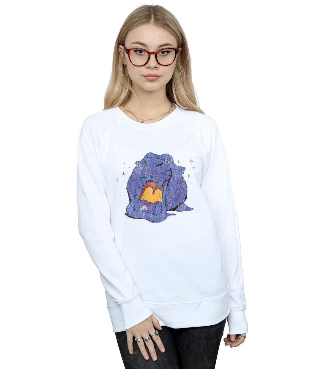 Disney - Sweat ALADDIN CAVE OF WONDERS DISTRESSED - Femme (Blanc) - UTBI13190-2
