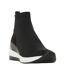 Womens/ladies Engel Suede Wedge Trainers Black Dune London-4