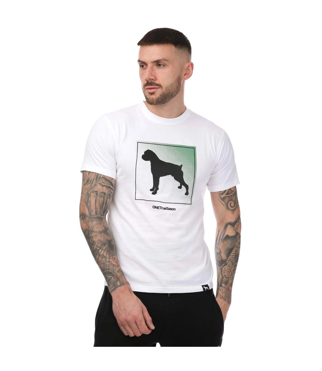 T-shirt braice homme blanc One True Saxon-1