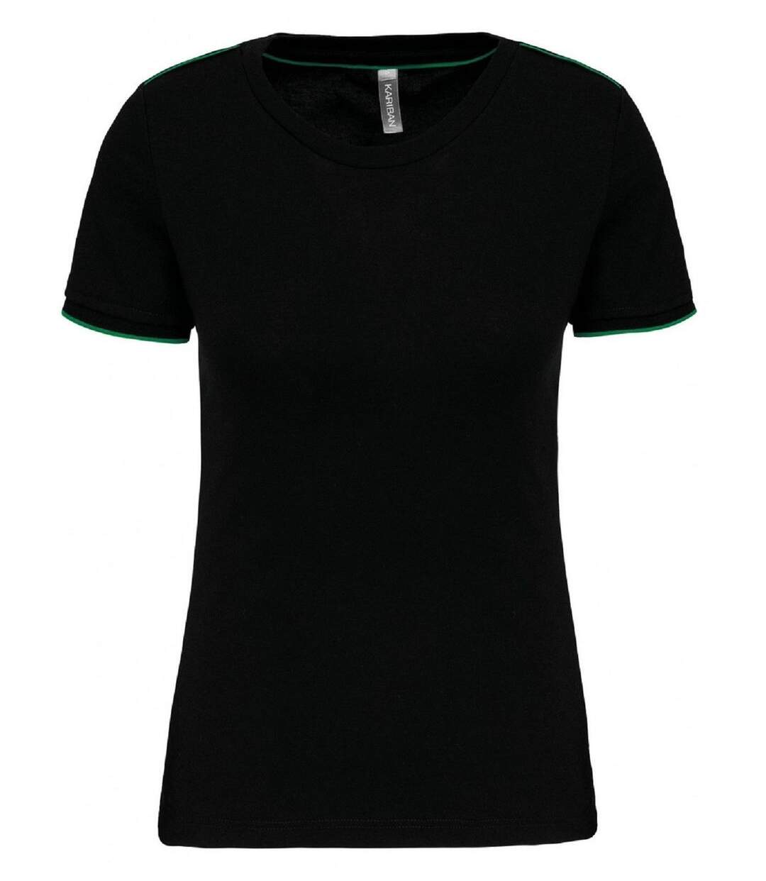 T-shirt professionnel DayToDay pour femme - WK3021 - noir et vert kelly