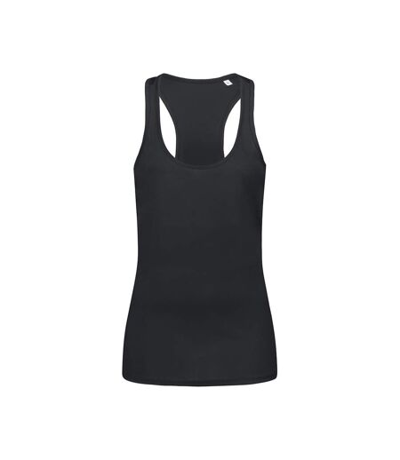 Womens/ladies Active 140 Tank Top Black Opal Stedman