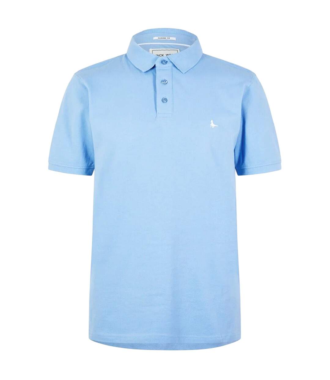 Mens Classic Embroidered Logo Polo Shirt Sky Jack Wills-2