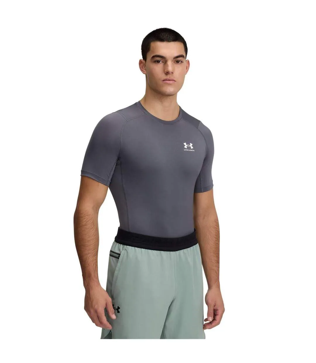 T-shirt Entraînement Homme Gris Blanc Under Armour-1