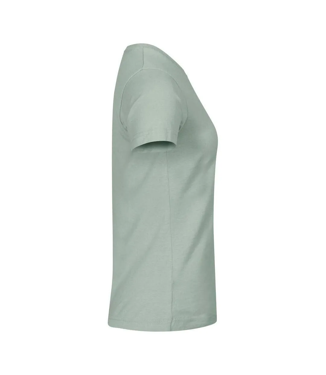 Womens/ladies Basic T-shirt Sage Green Clique-4