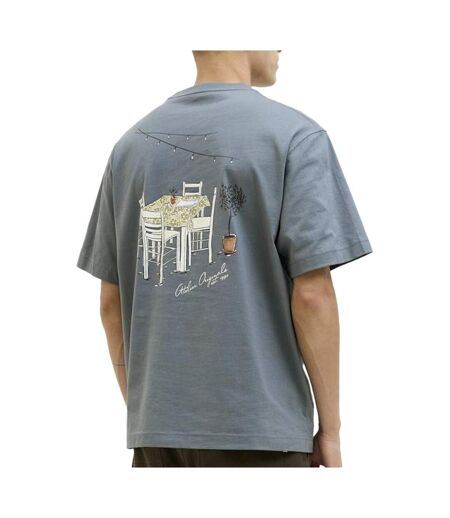 T-shirt bleu/gris homme jack & jones rislington - l