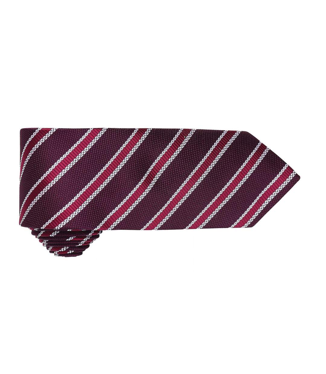 Premier Mens Waffle Stripe Formal Business Tie (Burgundy/ Aubergine) (One Size) - UTRW5236-2