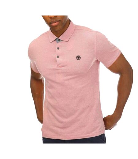 Polo rose clair homme timberland oxford - s