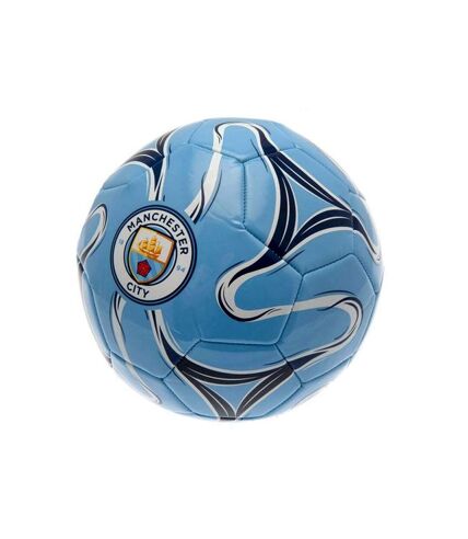Manchester City FC - Mini ballon de foot COSMOS (Bleu ciel / Bleu marine / Blanc) (Taille 1) - UTBS3494