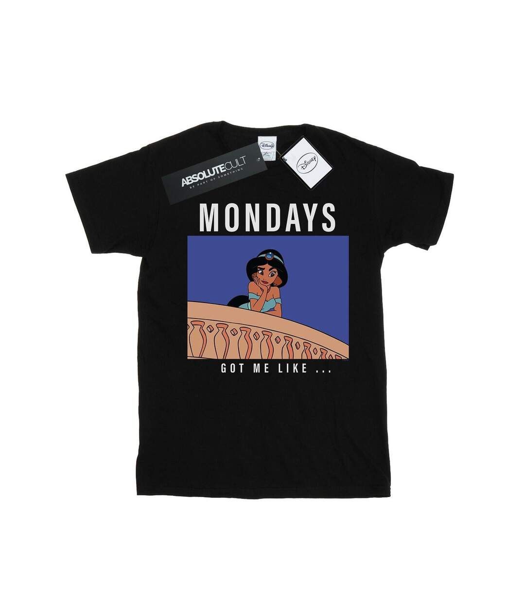 Disney Princess - T-shirt JASMINE MONDAYS GOT ME LIKE - Femme (Noir) - UTBI42775-1