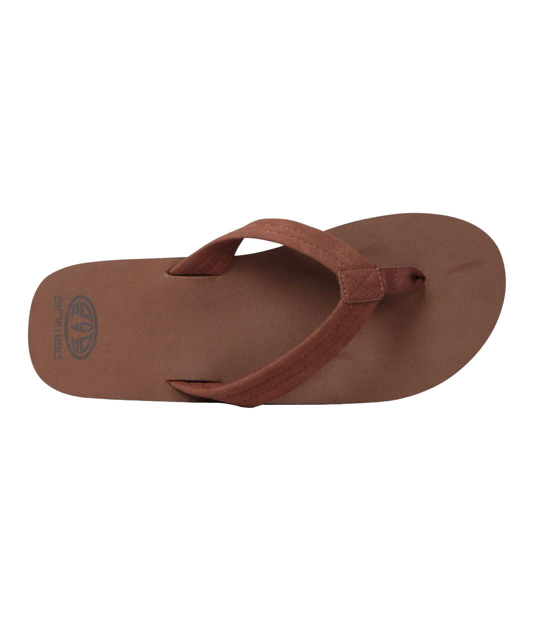 Mens boardwalk recycled flip flops brown Animal