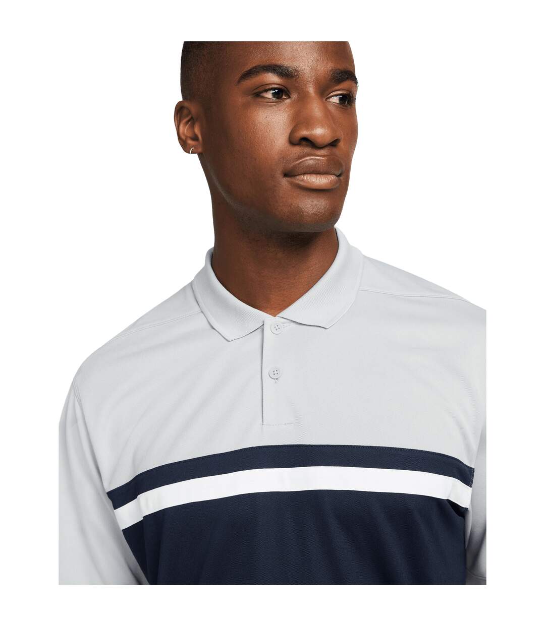 Polo victory homme gris clair / bleu foncé Nike