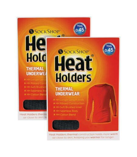 2 Pack Mens Long Sleeve Thermal Top for Winter
