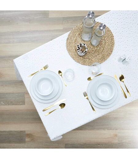 Nappe Rectangulaire Étoile 140x250cm Blanc