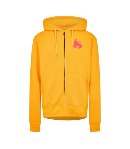 Mens Back Print Full Zip Hoodie Yellow Money