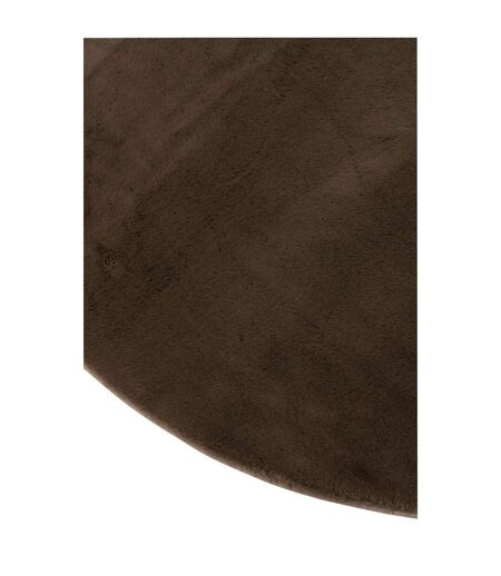 Tapis Rond Uni Cutie 150cm Marron Foncé