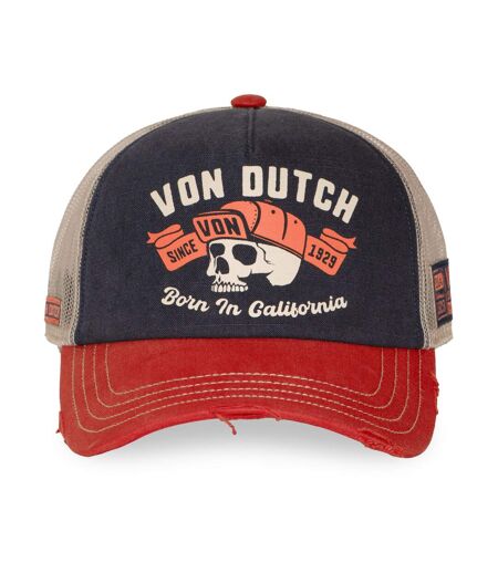 Casquette trucker filet effet usé avec print Crew Skull Vondutch