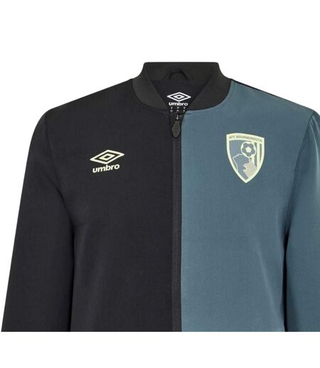 Mens Afc Bournemouth Colour Block Jacket Caviar Slate Umbro