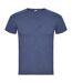 T-shirt fox homme bleu denim Roly