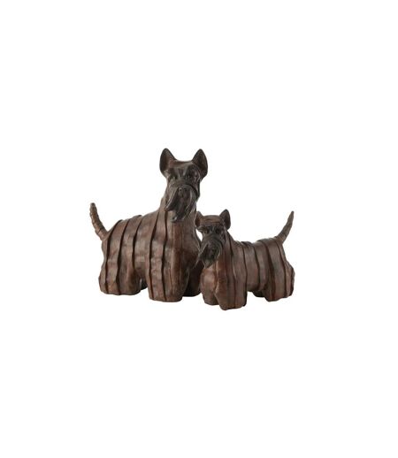 Statuette Chien Terrier Ecossais 29cm Marron