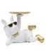 Vide-Poche Statue Bulldog 27cm Blanc-1