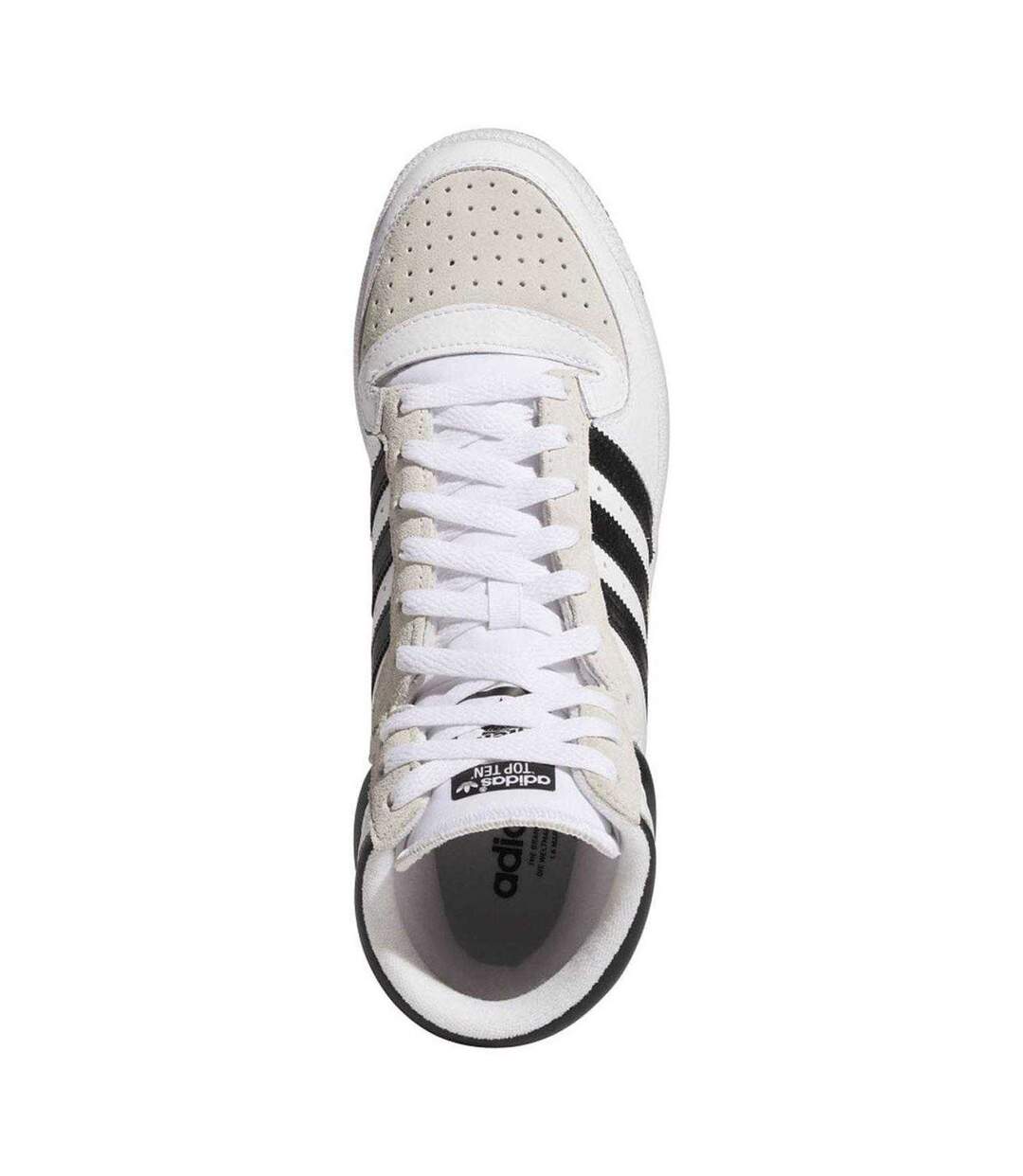 Mens Originals Leather High Top Trainers White Adidas-3