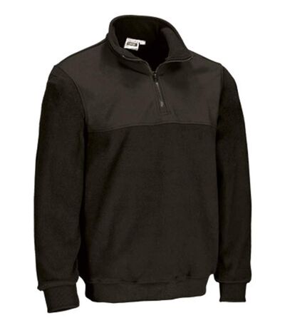 Sweat polaire demi zip - Homme - REF WILLIE - noir