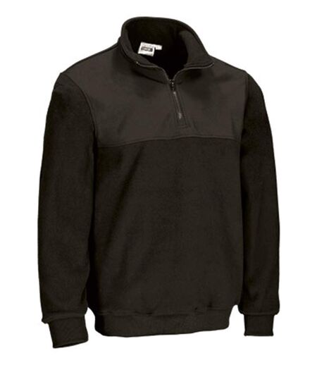 Sweat polaire demi zip - Homme - REF WILLIE - noir