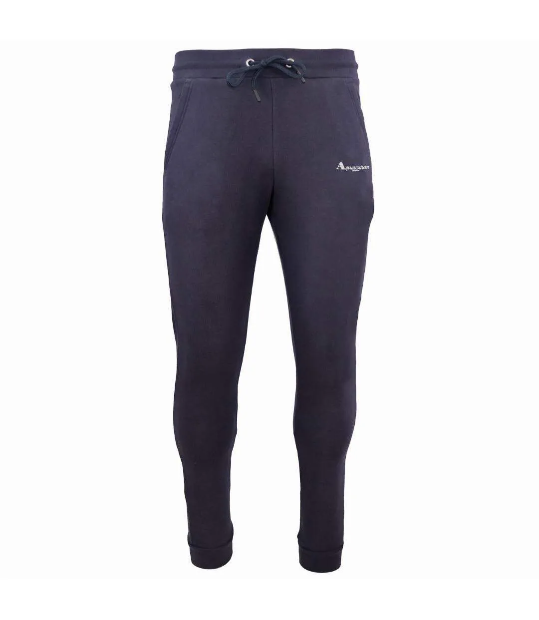 Pantalon De Jogging Motif Logo Homme Bleu Marine Blanc Aquascutum-1