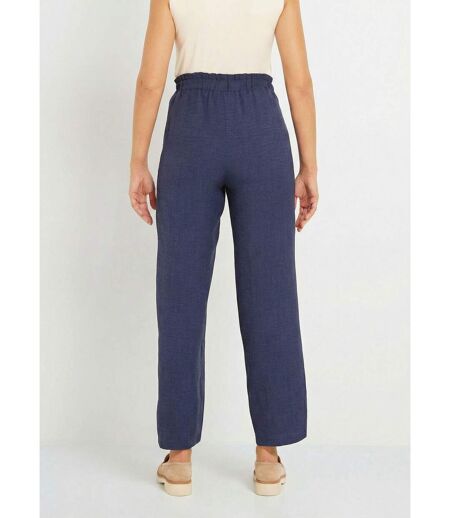 Pantalon large fluide semi élastiqué