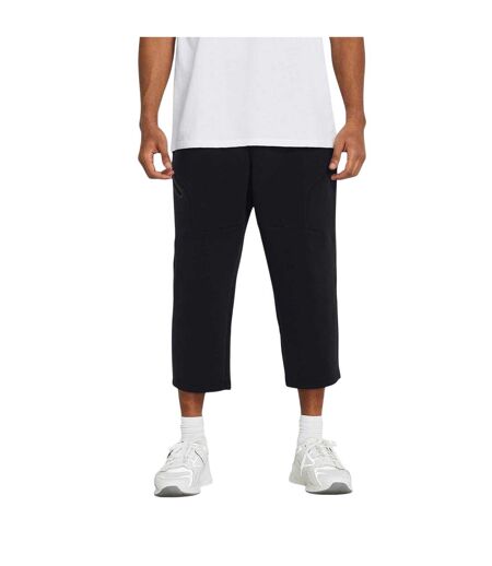 Mens Fleece Plain Baggy Sweatpants Black Under Armour