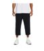 Mens Fleece Plain Baggy Sweatpants Black Under Armour-1