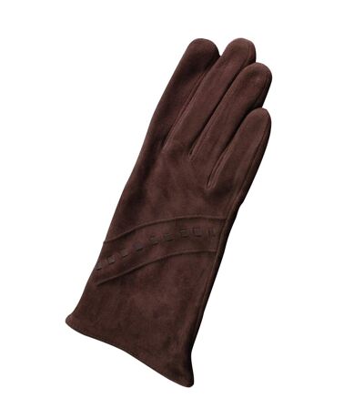 Eastern Counties Leather Womens/Ladies Sian Suede Gloves (Brown)