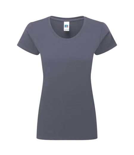 Womens/ladies Authentic Classic T-shirt Convoy Grey Russell