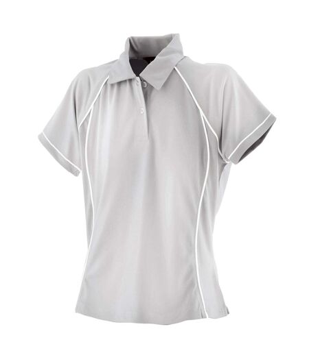 Finden & Hales Womens Coolplus Piped Sports Polo Shirt (White/White) - UTRW428
