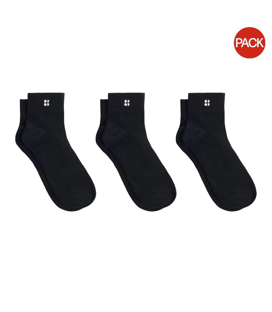 Lot De 3  Chaussettes Essential Femme Noir Sweaty Betty-1