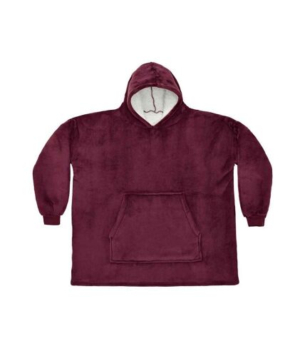 Sweat à capuche adulte bordeaux Brand Lab