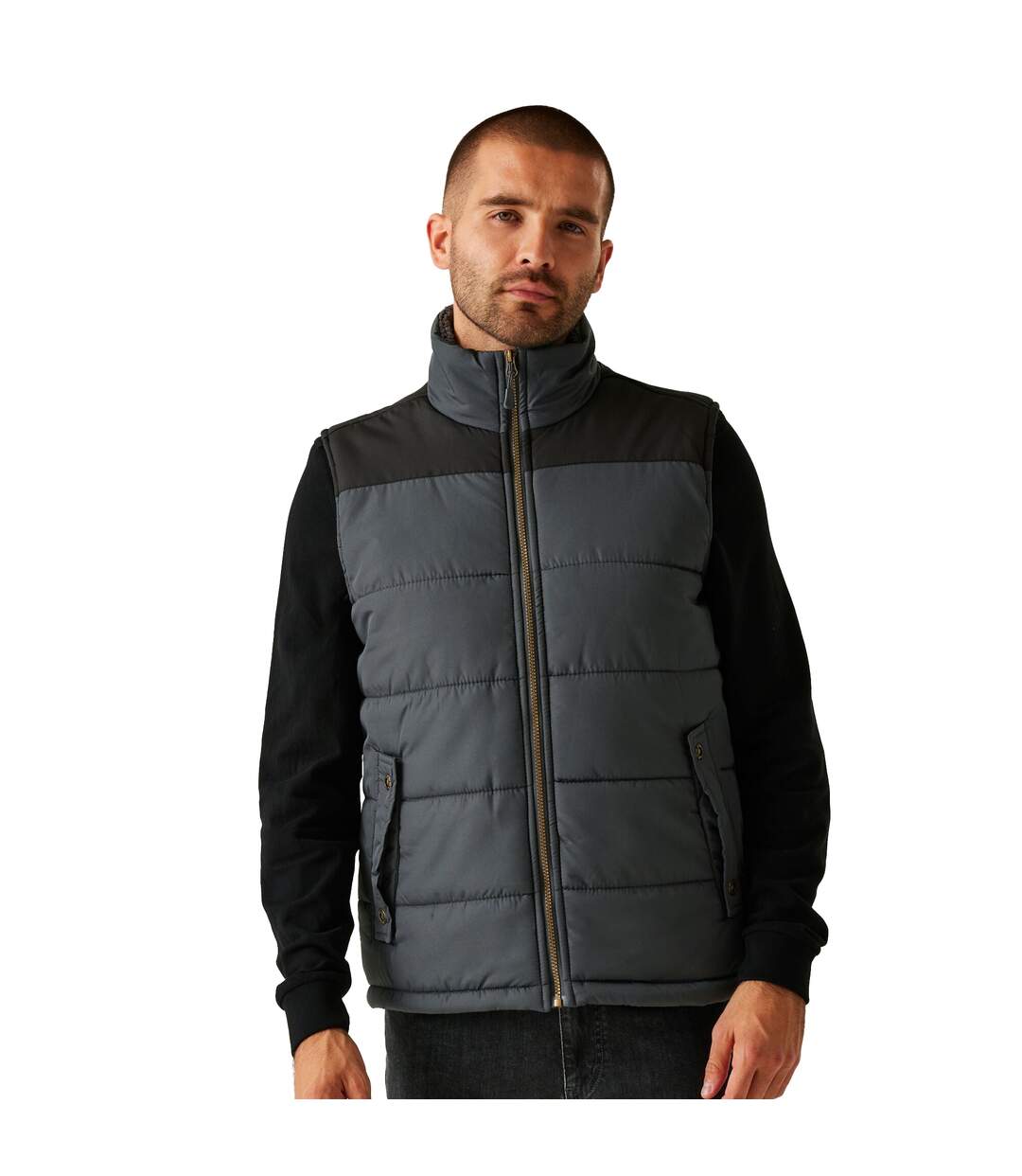 Veste Bodywarmer Isolée Standout Altoona Pour Hommes Gris Noir Regatta Professional-1