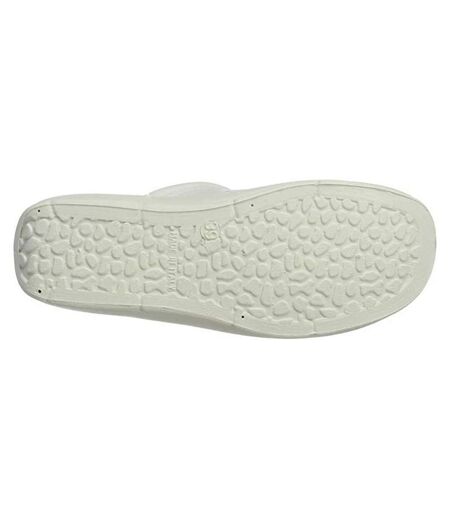 Womens/ladies leather clogs white Dek