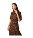 Womens/ladies abstract high-neck midi dress black Principles