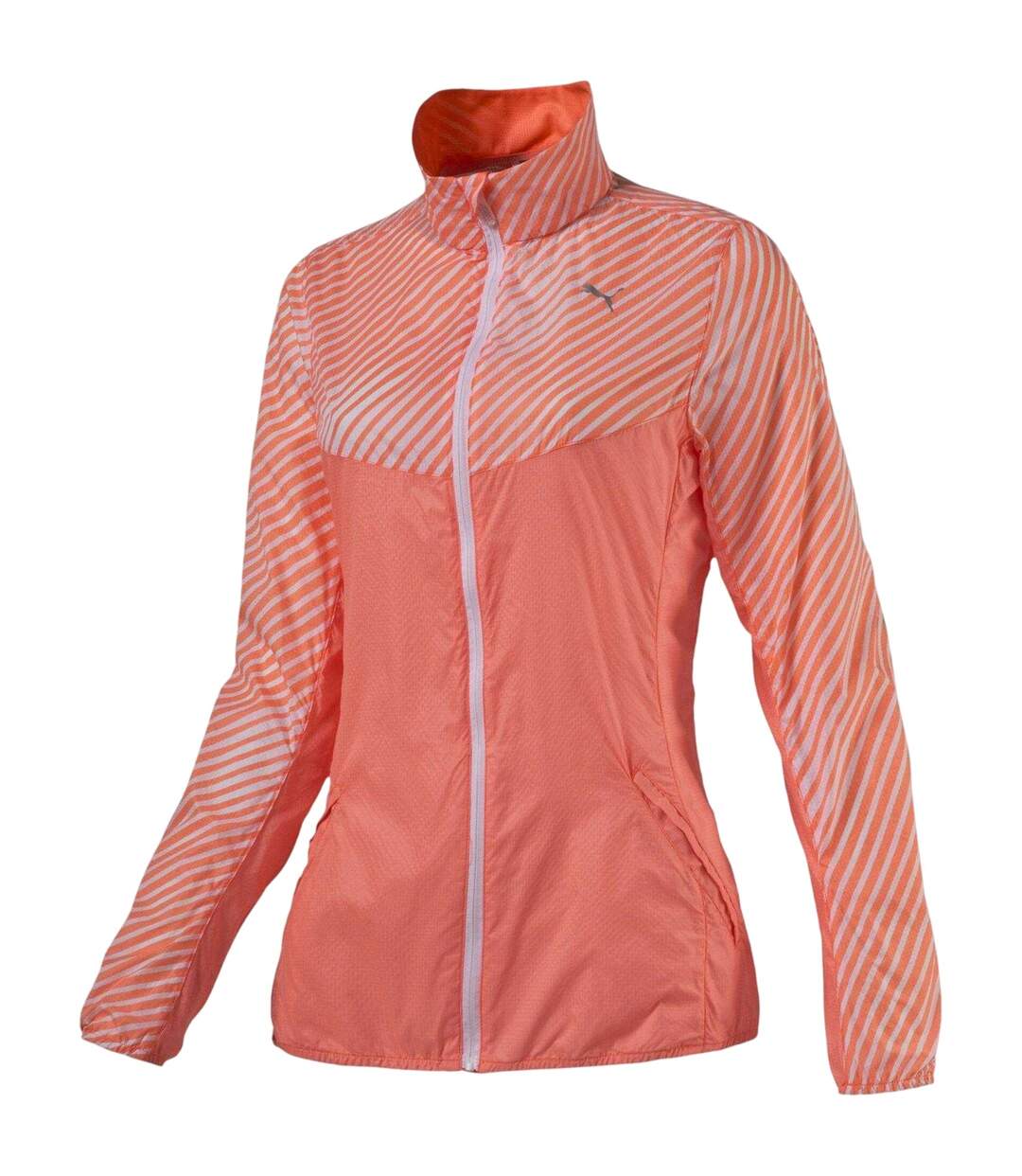 Womens/ladies Graphic Woven Jacket Orange Puma-1