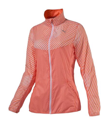 Womens/ladies Graphic Woven Jacket Orange Puma