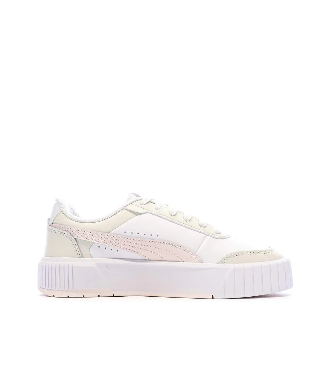 Baskets blanc/rose/ecru femme puma carina mia-2
