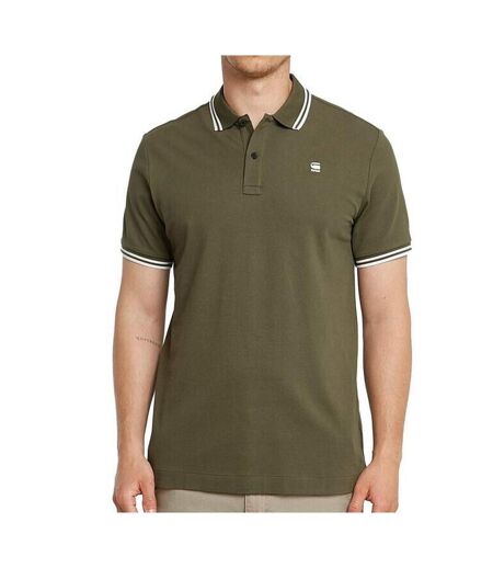 Polo kaki homme g-star raw striped collar