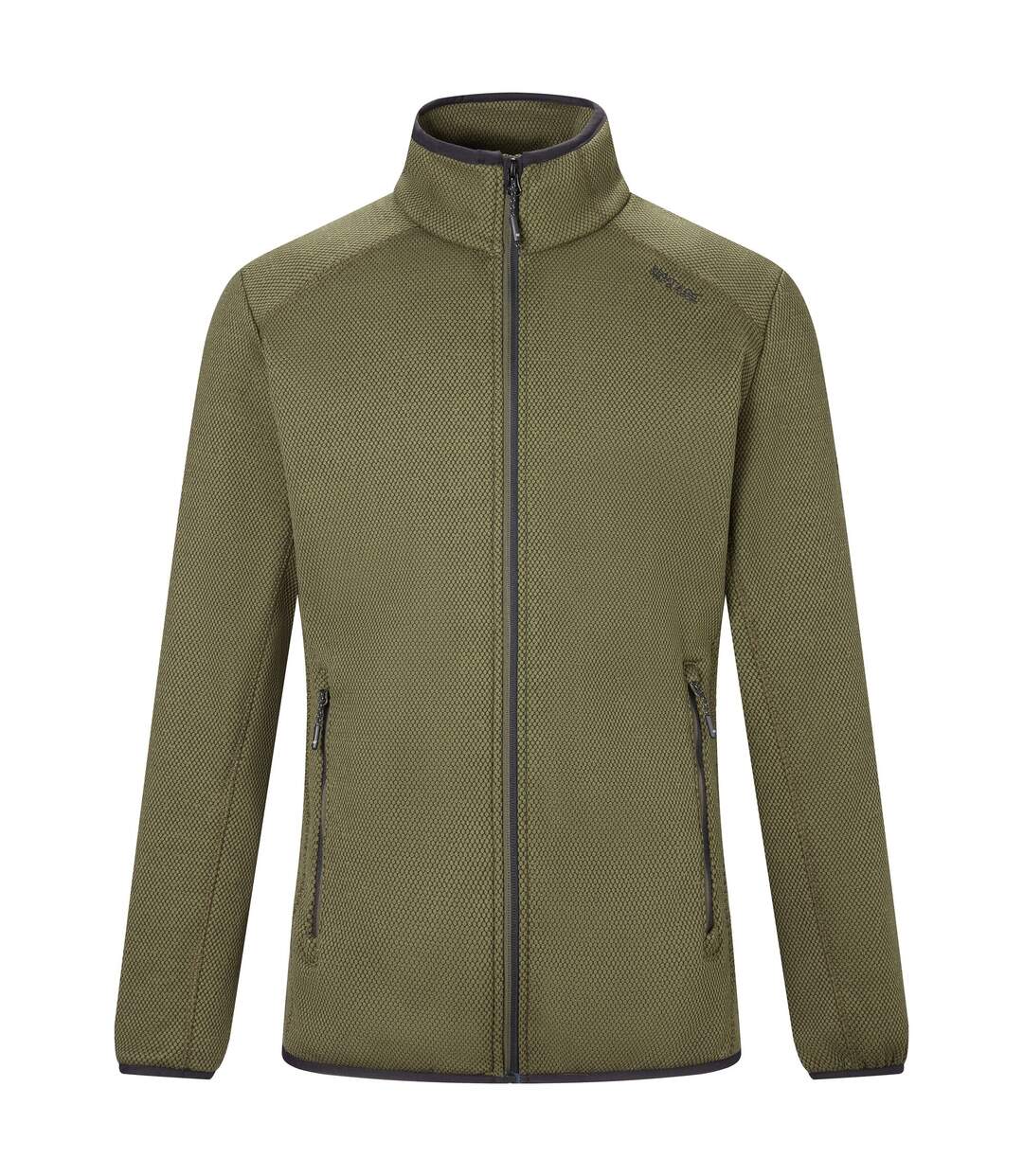 Veste Polaire Col Montant Motif/style Détail Contrasté Torrens Homme Kaki Foncé Regatta-3